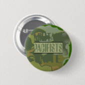 Militante Pacifisten verenigen Button (Voorkant /achterkant)