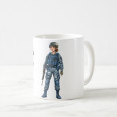 militar girl quote editable koffiemok (Voorkant rechts)