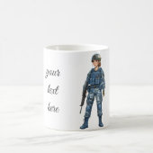 militar girl quote editable koffiemok (Center)