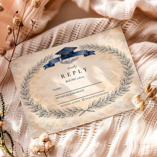 Military Air Force Graduation Theme RSVP Kaartje