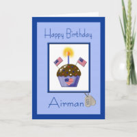 Military Airman Birthday Kaart