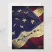 Military American Flag Bridal Shower Invitation Kaart (Achterkant)