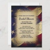 Military American Flag Bridal Shower Invitation Kaart (Voorkant)