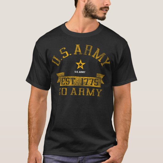 Military Army Verenigde Staten  Go Black T-shirt (Voorkant)