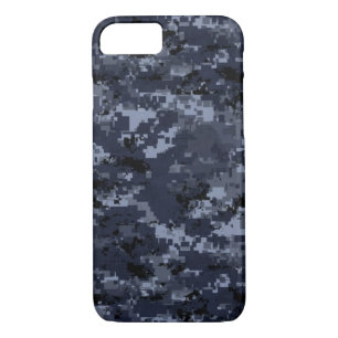 Military Blue Camo nauwelijks daar iPhone 7 Hoesje