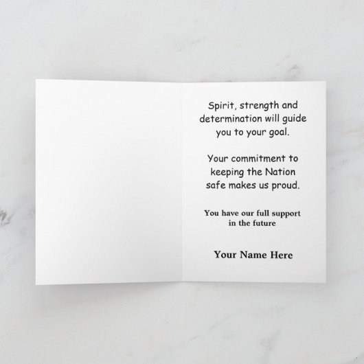 Military Boot Camp Afstuderen Kaart (Binnen)