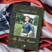 Military Camo Photo Farewell I Going Away Party Kaart