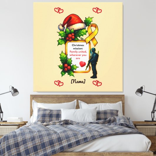 Military Christmas Family Matching – Christ Canvas Afdruk (Insitu (Slaapkamer))