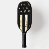 Military Desert Sepia American Flag Custom Pickleball Paddle (Links)