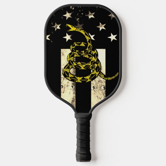 Military Desert Tone American Flag and Snake Pickleball Paddle (Voorkant)