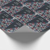 Military Dog Label Kerstboom Cadeaupapier (Hoek)