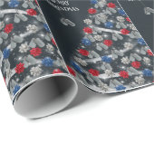 Military Dog Label Kerstboom Cadeaupapier (Rol Hoek)