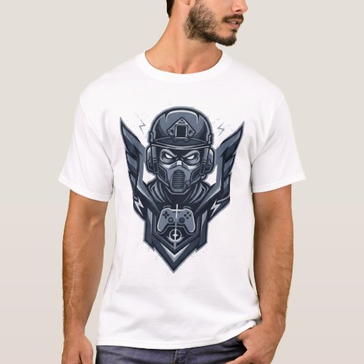 Military Gamer Emblem T-Shirt (Voorkant)