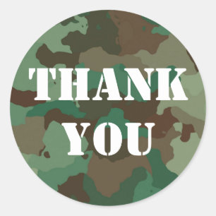 Military Green Camouflage Dank u Sticker