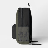 Military Green Gym Bag Custom Name Bedrukte Rugzak (Rechts)
