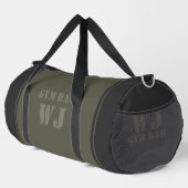 Military Green Gym Bag Custom Name Plunjezak (Rechterhoek)