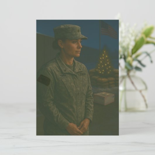 Military Holiday You Are Remembered Christmas Card Feestdagenkaart (Staand voorkant)