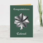 Military Luitenant Kolonel Promotion Card Kaart (Voorkant)