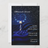 Military Memorial Service Invitation Candle Kaart (Voorkant)