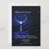 Military Memorial Service Invitation Candle Kaart (Achterkant)