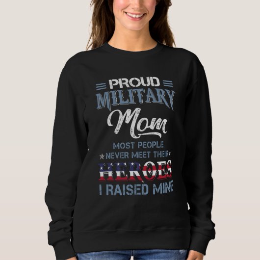 Military Moeder Ik Heb Mijn Held Amerika Amerikaan Trui (Voorkant)