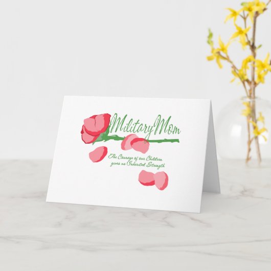 Military Mom Roos Kaart (Gele Bloem)