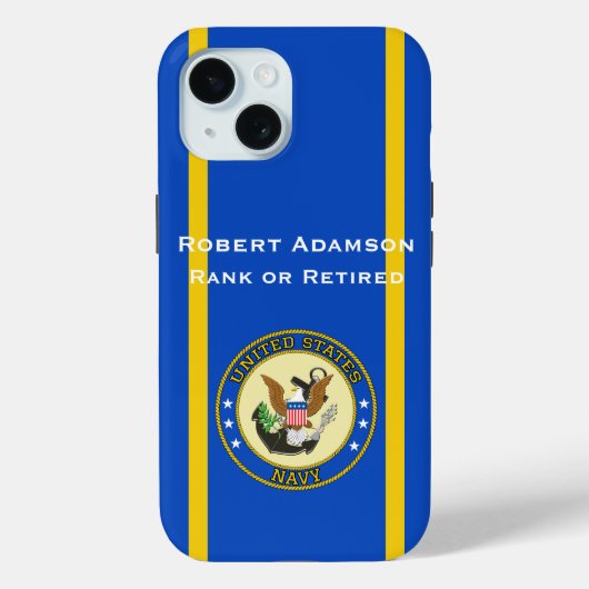 Military Navy Defense emblem personalize Case-Mate iPhone Case (Achterkant)