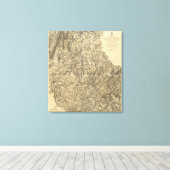 Military Operations of the Atlanta Campaign Canvas Afdruk (Insitu (Houten vloer))