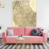 Military Operations of the Atlanta Campaign Canvas Afdruk (Insitu (Woonkamer))