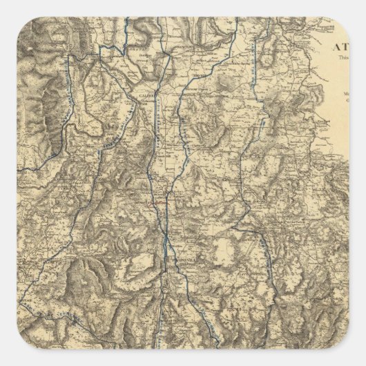 Military Operations of the Atlanta Campaign Vierkante Sticker (Voorkant)