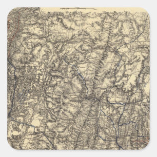 Military Operations of the Atlanta Campaign Vierkante Sticker