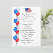 Military or LEO retirement party Invitation Kaart (Staand voorkant)