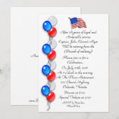 Military or LEO retirement party Invitation Kaart (Voorkant / Achterkant)