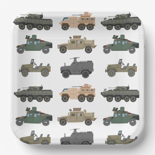 Military Paper Plates Papieren Bordje (Voorkant)