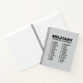 Military Phonetic Alphabet – Lined Notebook #1 Notitieboek (Binnen)