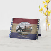 Military Photo Lijst op maat gepersonaliseerd Kaart (Gele Bloem)