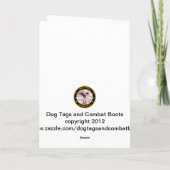 Military Pup Valentijn Kaart (Achterkant)