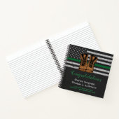 Military Retiération Guest Thin Green Line Leather Notitieboek (Binnen)