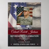 Military Retirement Welcome Sign Poster (Voorkant)