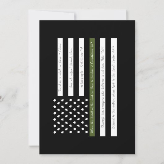 Military Scripture Flag Retirement Party Kaart (Achterkant)