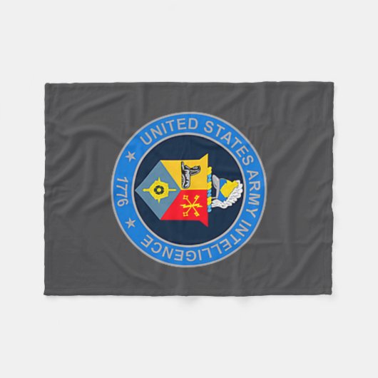 Military Security Agency Intelligence Corps Vetera Fleece Deken (Voorkant (Horizontaal))