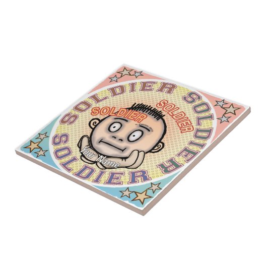 Military Soldier tile Tegeltje (Zijkant)