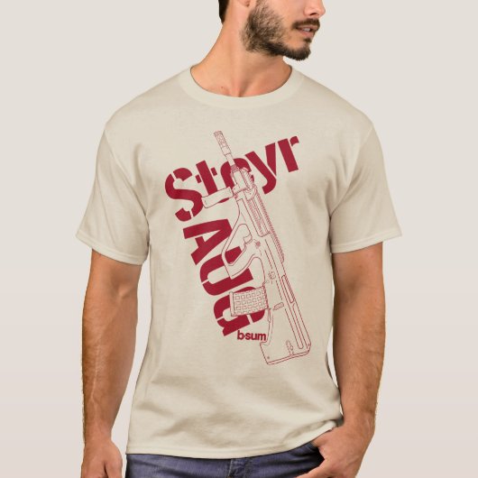 military t-shirts Steyr AUG assault rifle (Voorkant)