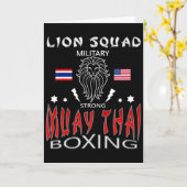 Military Thailand Us Muay Thai Kickboxing Mma Trai Kaart (Gele Bloem)