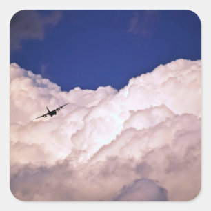 Military Transport Airplane by Shirley Taylor Vierkante Sticker