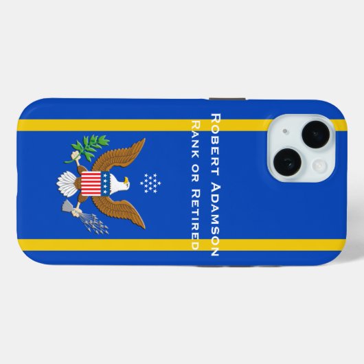 Military U.S. Navy with Defense emblem personalize Case-Mate iPhone Case (Achterkant (horizontaal))