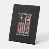 Military Veterans Protest Flag Patriotic Freedom Reclamebord Met Voetstuk (Voorkant)