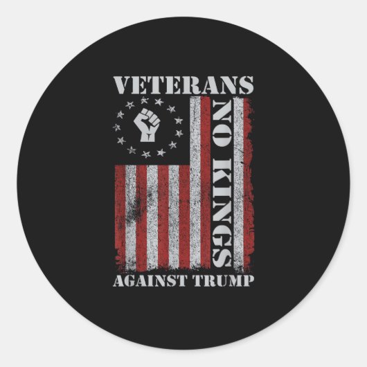 Military Veterans Protest Flag Patriotic Freedom Ronde Sticker (Voorkant)