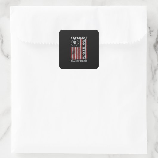 Military Veterans Protest Flag Patriotic Freedom Vierkante Sticker (Tas)