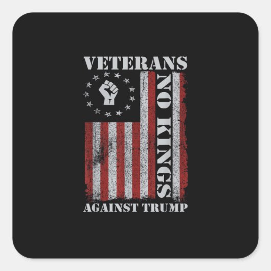 Military Veterans Protest Flag Patriotic Freedom Vierkante Sticker (Voorkant)